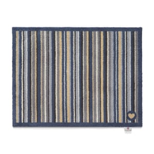 Stripe 88 Blue/Grey Washable Doormat - 65x85cm