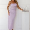 Contemporary Chic Mesh Maxi Dress Lilac