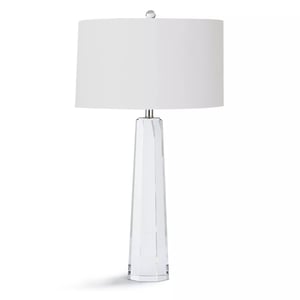 Tapered Hex Crystal Table Lamp