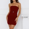 Nerissa Strapless Mini Dress Red