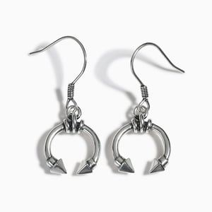 Jeulia "Pyramid Crescent" Sterling Silver Earrings