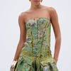 AKIRA Peacock Corset Top | Size Medium