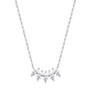 Gemstone Blossom Necklace Sterling Silver