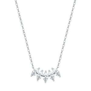 Gemstone Blossom Necklace Sterling Silver
