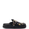 AKIRA Azalea Wang Trouver Gold Starburst Flat Shoes | Black | Size 6