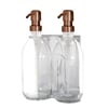 Chrome Double Wall Mounted Soap Dispenser