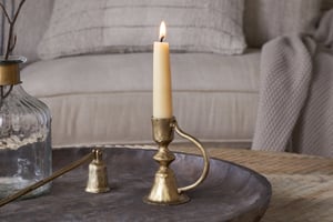 nkuku Prema Candle Holder | Candles Holders & Lanterns | One Size | Antique Brass