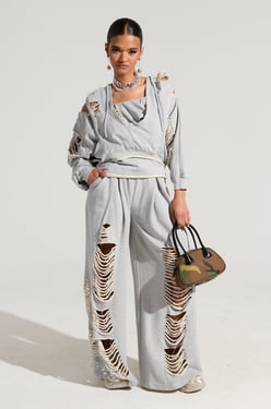 AKIRA Stress Him Out Sweatpant | Grey | Size XL