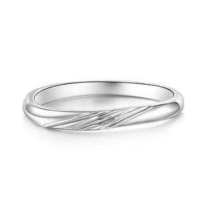 Jeulia Stylish Sterling Silver Men's Band