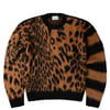 Aries Womens Brushed Leopard Sweater Brown