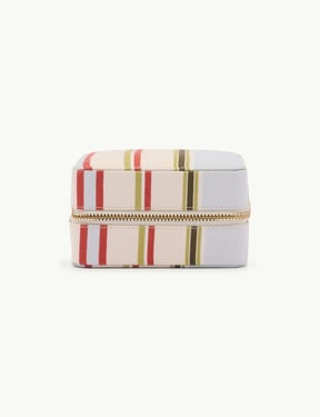 Cream Striped Jewellery Case