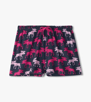 Raspberry Moose Women's Cotton Sleep Shorts
