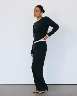 Tove Layered Cashmere Crewneck - XL