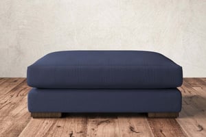 nkuku Guddu Dining Footstool | Make To Order | Grand | Recycled Cotton Navy
