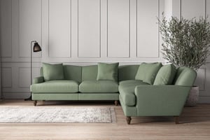 nkuku Deni Large Corner Sofa | Make To Order | Brera Linen Jade