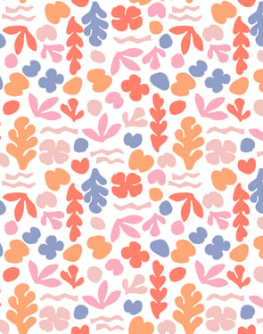 Small Sea Garden' Wallpaper by Tea Collection - Coral / Pink - Traditional / 27 in. x 27 ft.