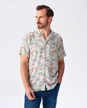 Street Art Open Collar Shirt