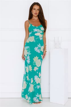 Radiant Energy Maxi Dress Green