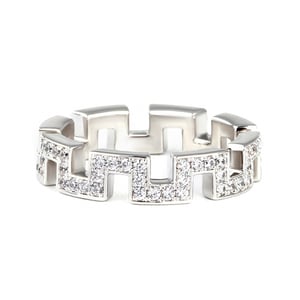 Jeulia The Great Wall Design Sterling Silver Band
