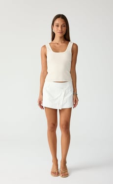 Danton Mini Skirt (Off White) - US 0