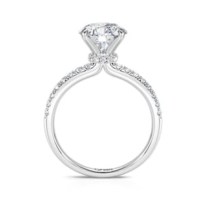 Jeulia Classic Hide Halo Engagement Ring Round Cut Sterling Silver