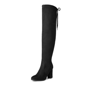 DREAM PAIRS Women s Chunky Heel Thigh High Boots