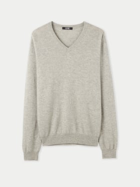 Essential V-Neck Cashmere Sweater - 3XL / dawn blue / MK02-828