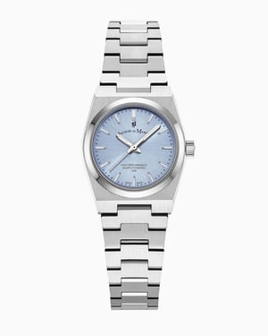 Horizon Ladies 25mm Three-hands Silver-tone Lightblue dial Stainless steel swiss watch - 25 mm