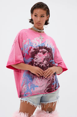 AKIRA Fade Into Oversized T-Shirt | Black | Size 1X