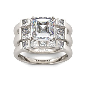 Jeulia Modern Sterling Silver 3PC Ring Set