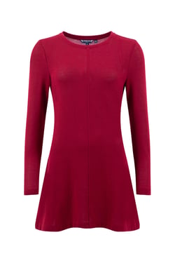 Weird Fish Ruby Long Sleeve Soft Touch Tunic Garnet Size 8