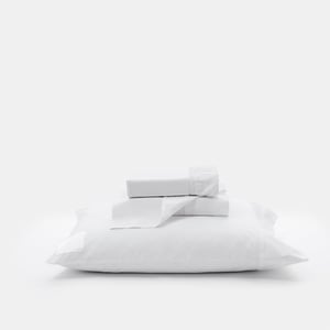Signature Sheet Set Twin XL PROSSIONI® White Grand Hotel Percale , Luxury Organic Bedding and Sheet Sets , PROSSIONI