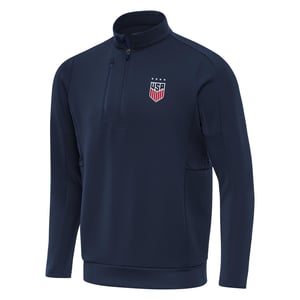Men's Antigua USWNT Hunk Navy 1/4 Zip / 2X