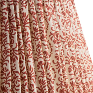 14cm Tall tapered shade in rust 'posy' linen by Ellen Merchant
