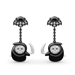 Jeulia "Soul Harvester" Sterling Silver Drop Earrings