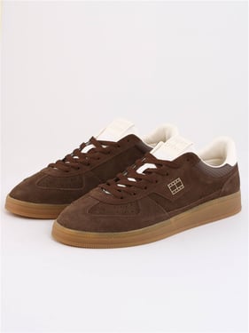 Tommy Jeans Mens The Greenwich Suede Trainer - Brown - 9