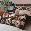 QE Home Francesca Duvet Cover, Cotton, Floral, Pink, Double