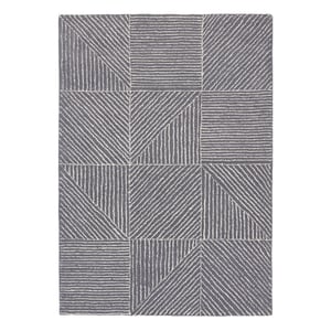 Geometric Rug Charcoal - 200x290