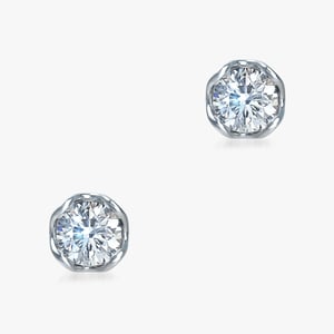 Lotus Petals Diamond Stud Earrings - 1.50 CT