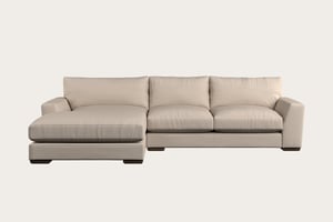 nkuku Guddu Left Hand Chaise Sofa | Make To Order | Medium | Recycled Cotton Natural