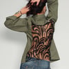 Party Back Shirt - Black Sequin - Khaki