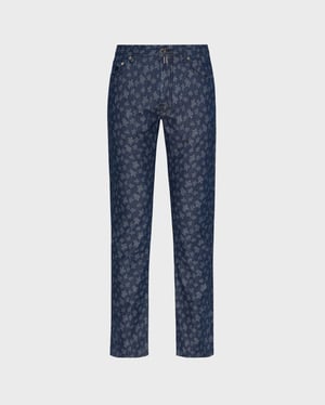 Vilebrequin - Men Light Denim Pants Ronde Des Tortues Jacquard - Jeans - Gbetta18 - Blue - Size 40