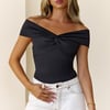 BASE Contour In The Studio Off Shoulder Top Black