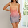 Sundown Shimmer Sequin Mini Dress Rainbow