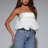 Sparkle Like Stars Strapless Top Cream