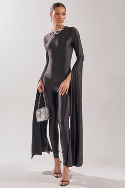 AKIRA Catwalk Queen Jumpsuit | Black | Size XL