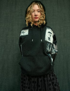 ST Multipatch Logo Hoodie in Black