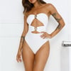 No Filter Strapless Bodysuit White