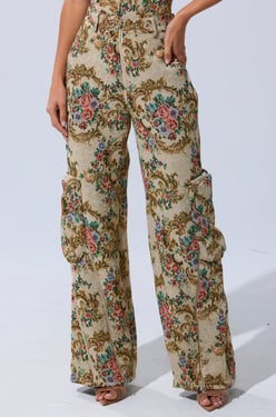 AKIRA Shine Away Brocade Trouser Pants | Size 1X
