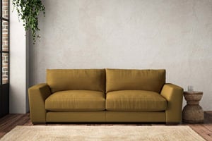 nkuku Guddu Large Sofa | Make To Order | Recycled Cotton Ochre | No Colour
